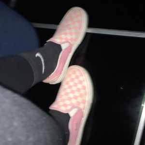 cute pink slip on vans